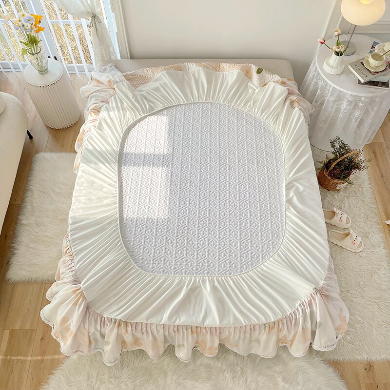 纯棉床裙单件夹棉床罩全棉床笠带裙边四季通用床围裙罩床垫保护罩,淘宝优惠券,粉丝福利购,淘宝优惠卷