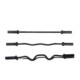 Household all-black barbell 1.5-meter curved straight bar