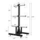 Barbell plate storage rack, gym barbell plate rack, barbell bar rack, mobile fitness plate storage rack