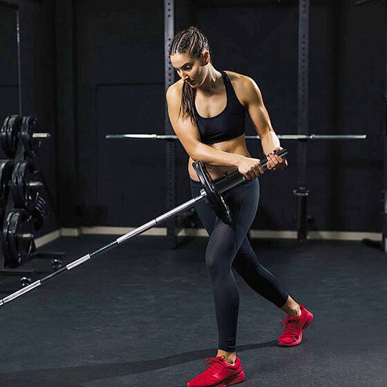 Pull push handle core training barbell