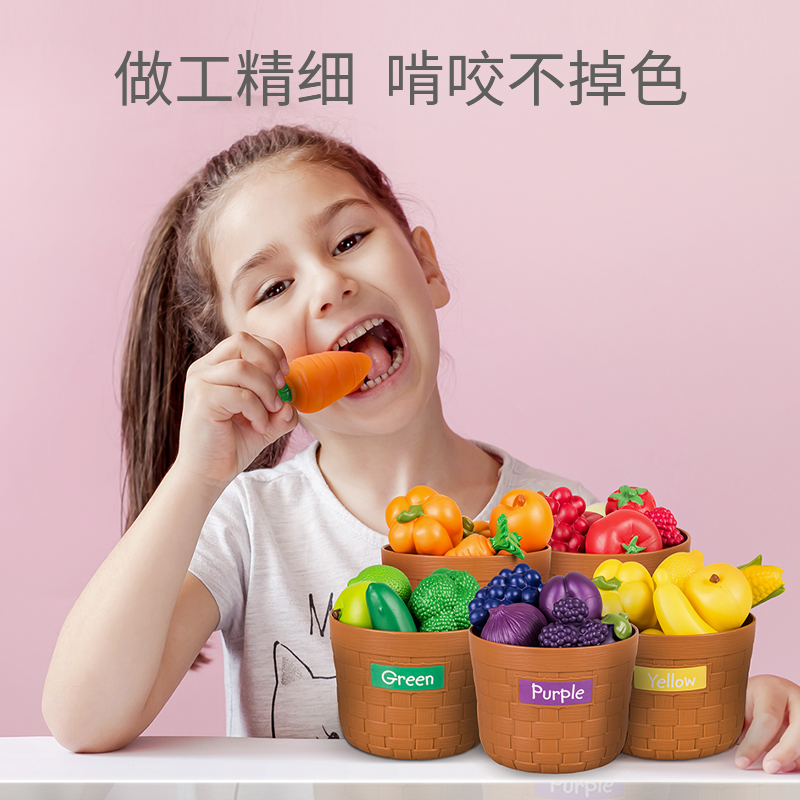 FritzS正品软硅胶幼儿童玩具仿真蔬菜水果模型过家家早教食物认知-图1