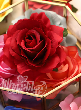 玫瑰花朵发夹头饰喜婆婆头花结婚