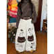 C2 homemade / American retro cat ພິມກາງເກງຂາກວ້າງແລະ jeans 2026 ກາງເກງກາງເກງຊື່ຂອງແມ່ຍິງ
