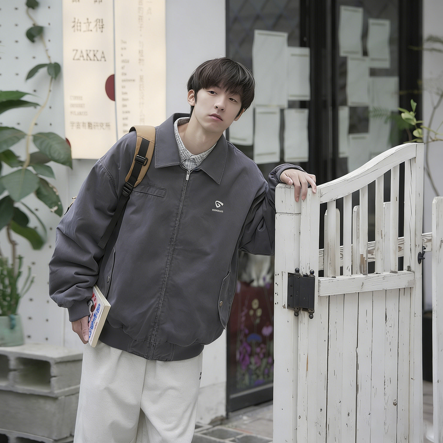 GOOZI MADE 羊羔绒翻领棉衣外套男冬季加厚棉袄美式复古工装棉服,淘宝优惠券,粉丝福利购,淘宝优惠卷