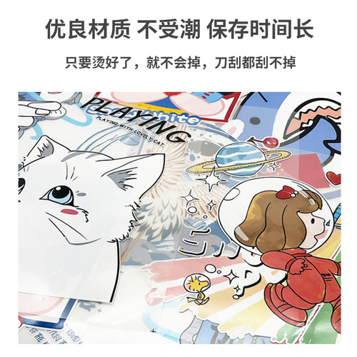 柯式白墨烫画贴热撕定制05韩式烫画定做热转印纸服装胶片logo打印 - 图0
