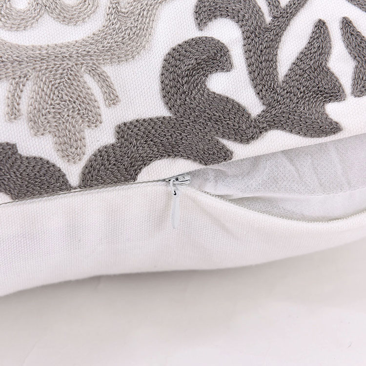 cotton embroidery geometric square sofa pillow cushion cover-图1