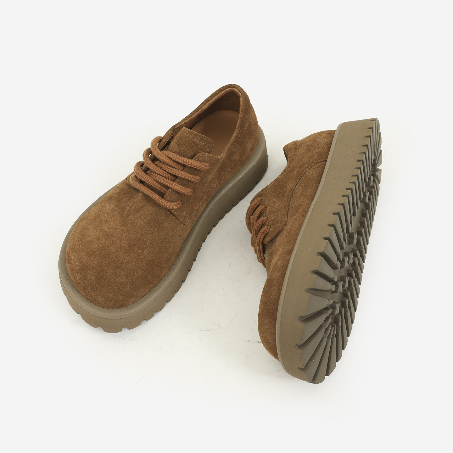 美式复古厚底大宽头德比鞋男款轻质通勤牛反绒休闲皮鞋低帮大黄靴,淘宝优惠券,粉丝福利购,淘宝优惠卷