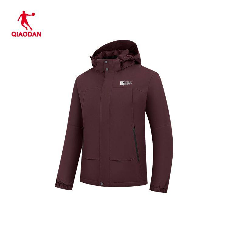 乔丹梭织厚外套男2025秋冬新款连帽学生加绒保暖防风宽松运动风衣,淘宝优惠券,粉丝福利购,淘宝优惠卷