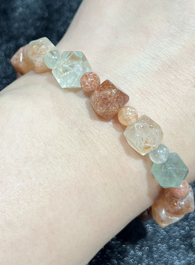 天然阿鲁沙刻面手串时尚小清新