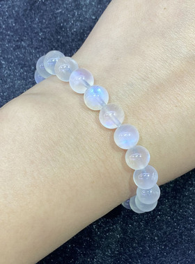 天然6a蓝月光手链女款百搭小清新
