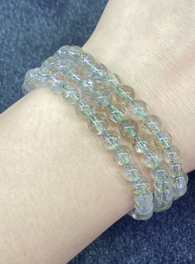 天然碧玺发三圈手串时尚小清新