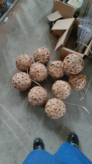 Yunnan natural rattan woven Cuju football takraw school game shooting props wholesale can be invoiced