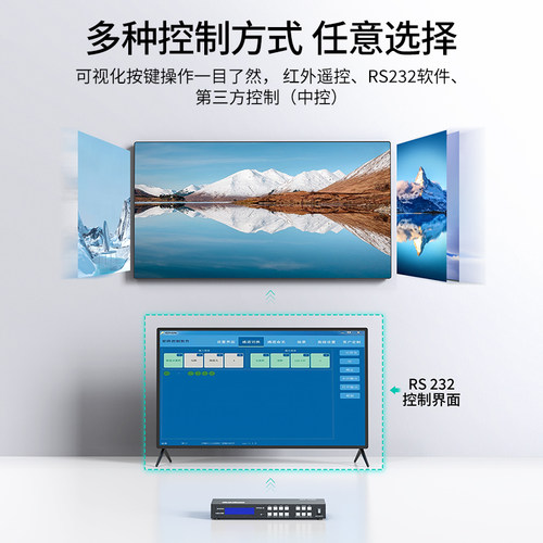 迈拓维矩 MT-HD414 hdmi矩阵4进4出4k高清切换器分配器带遥控串口电脑笔记本会议视频监控接电视显示器投影仪 - 图1