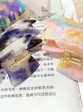 法式在逃公主醋酸抓夹蝴蝶结鲨鱼