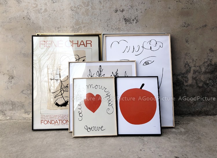 海报装裱丨展览级金属极细相框 北欧细边画框 重工质感 出口品质 - 图1