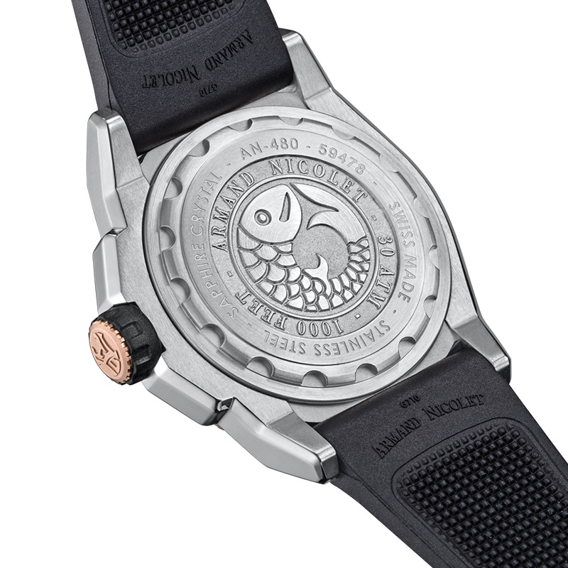瑞士艾美达Armand Nicolet 运动系列A480ASN-AS-GG4710N 机械男表