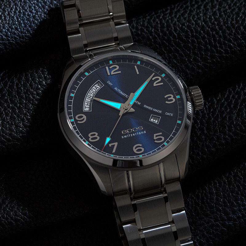 瑞士爱宝时EPOS 设计师蓝调蓝系列 3402.142.20.36.30 男士机械表