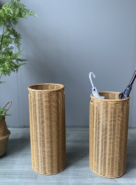 户外庭院防水伞架花篮仿藤花器