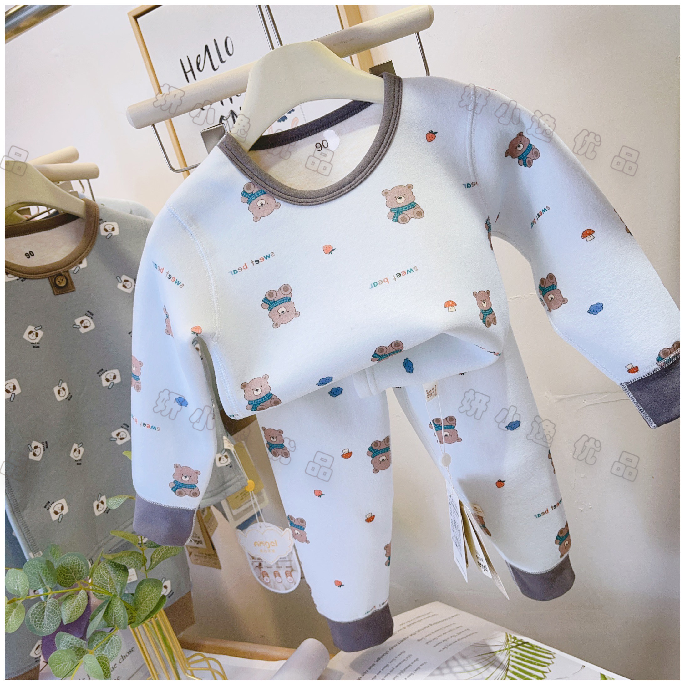 男儿童加厚保暖羊毛蚕丝家居服宝宝卡通睡衣套装冬款圆领A类收口,淘宝优惠券,粉丝福利购,淘宝优惠卷