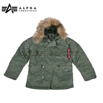 (Dunkirk) American Alpha ALPHA Long Genuine Fur Collar Polar anti-chilling coat N3B