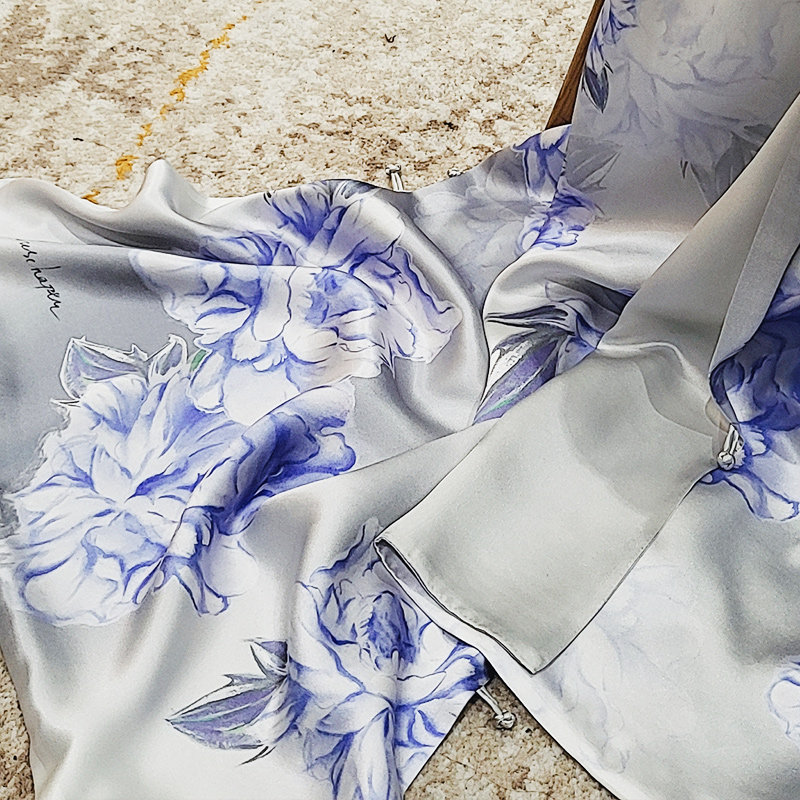 【专柜同款】上海故事花卉印花方巾 上海故事旗舰围巾/丝巾/披肩