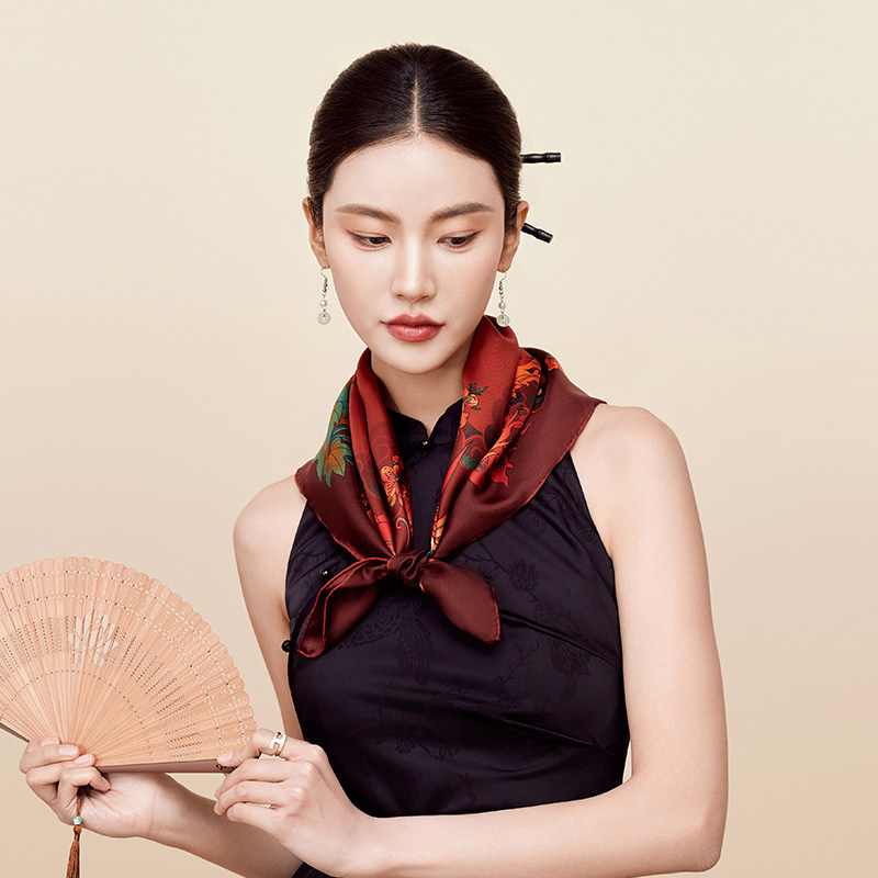 【专柜同款】故宫联名上海故事2025桑蚕丝真丝印花丝巾方巾女礼盒,淘宝优惠券,粉丝福利购,淘宝优惠卷