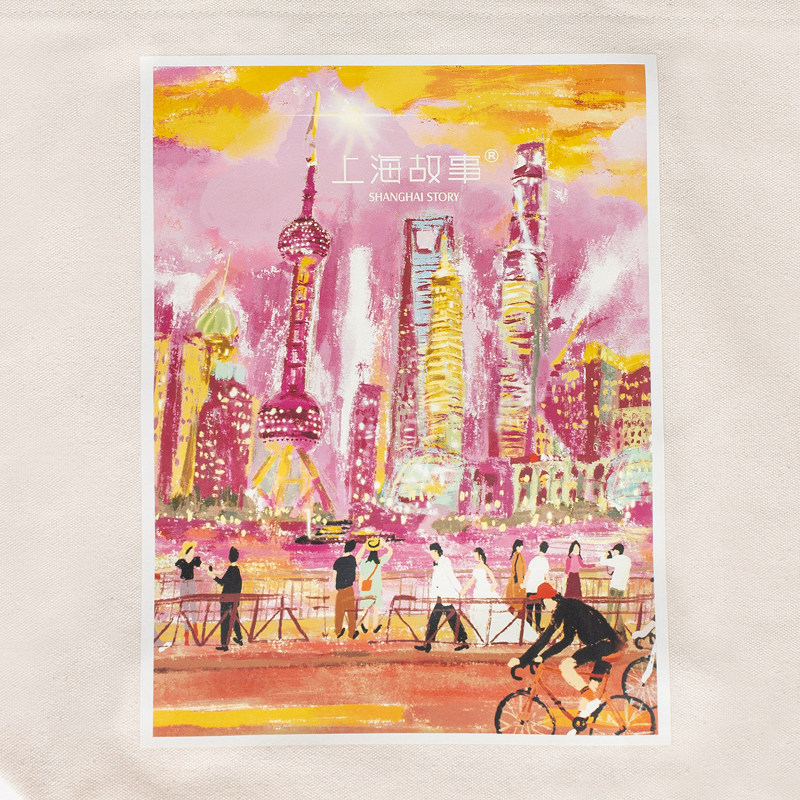 【专柜同款】上海故事2025新款帆布包女大容量印花单肩包手提袋,淘宝优惠券,粉丝福利购,淘宝优惠卷