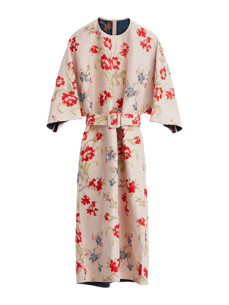 NS599冬季粉彩提花连袖宽松裙子纸样 新款蝙蝠袖连衣裙加工定制图,淘宝优惠券,粉丝福利购,淘宝优惠卷