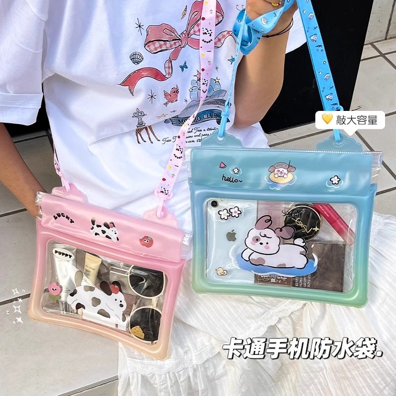 大容量防水袋斜挎腰包可触屏拍照游泳漂流水上乐园化妆品包包通用,淘宝优惠券,粉丝福利购,淘宝优惠卷