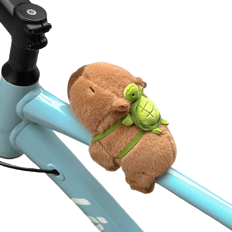 卡皮巴拉自行车小配饰玩偶挂件山地公路车可爱摆件公仔骑行把配件,淘宝优惠券,粉丝福利购,淘宝优惠卷