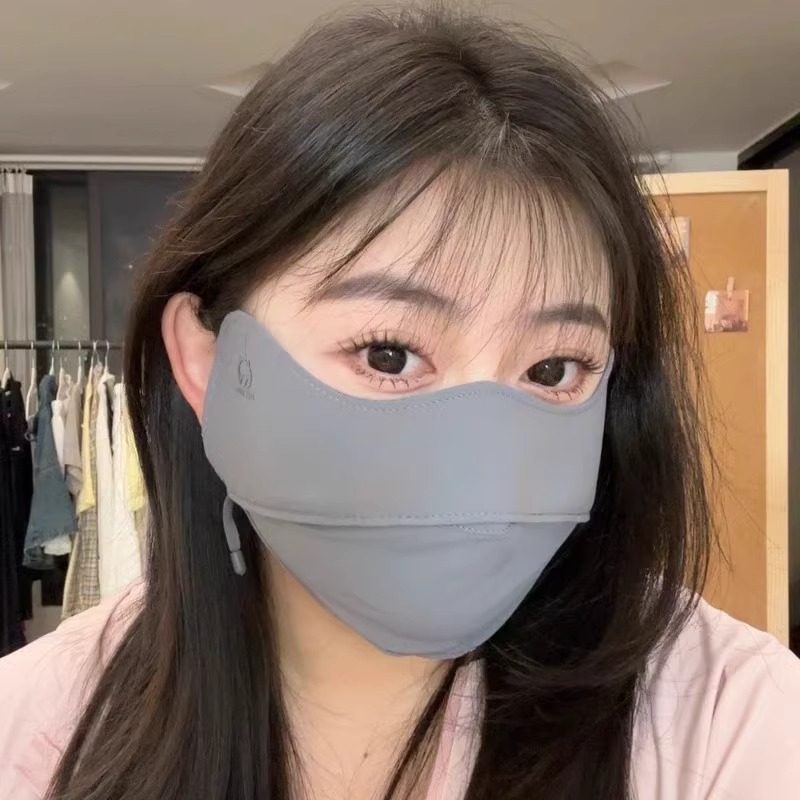 2025年新款加大版薄款口罩女冰感透气防紫外线春夏3D立体防晒面罩,淘宝优惠券,粉丝福利购,淘宝优惠卷