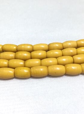 diy贸易珠鸡油黄手串配饰老琉璃