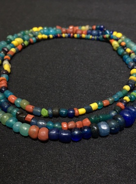 合浦老琉璃贸易珠  七彩老琉璃diy锁骨链项链手链配饰琉璃小米珠