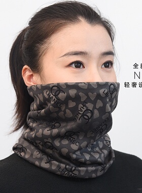珠地羊绒围脖女加厚套头保暖脖套