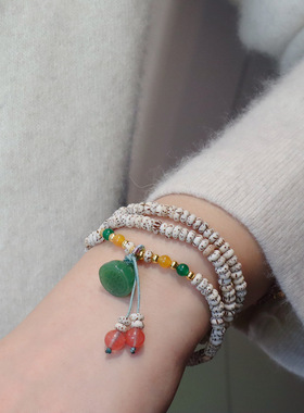 天然星月圈男款简约大气款莲蓬吊坠盘玩多宝菩提子饰品手链女手串