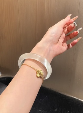 白月光冰种猫眼石手镯