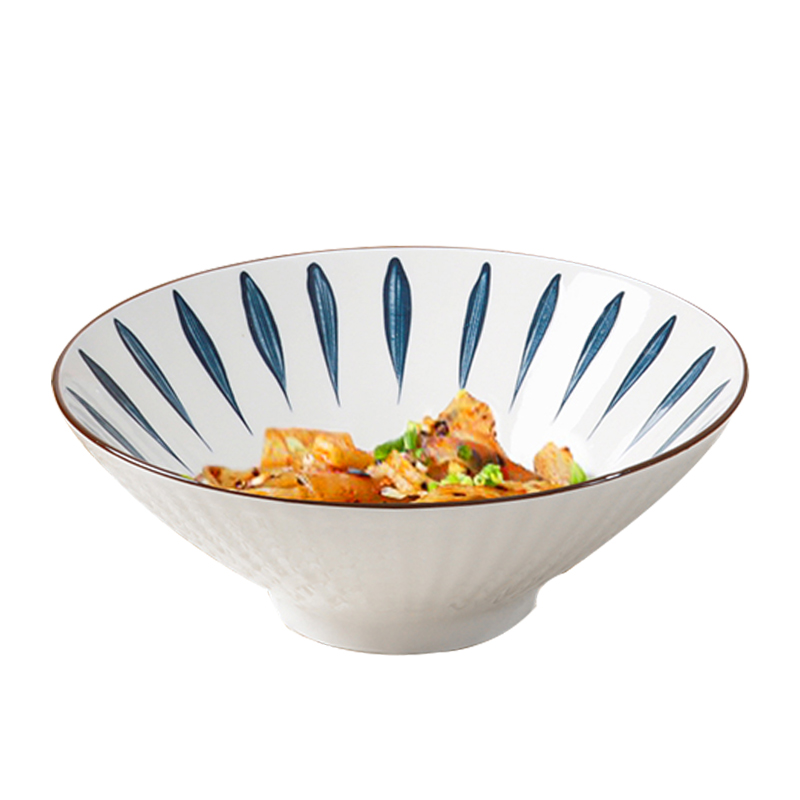 日式拉面碗家用2024新款陶瓷餐具吃面条碗泡面大碗大号汤碗斗笠碗 - 图3