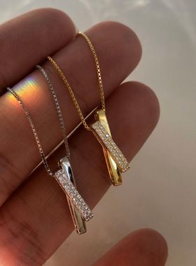 925纯银女时尚不变黑项链