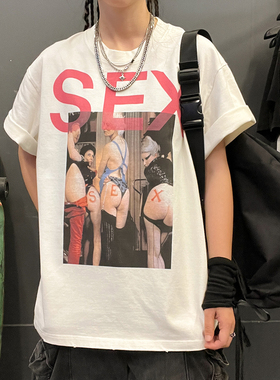 王有病工作室 330G重磅！西海岸美式复古vingate做旧风短袖T恤