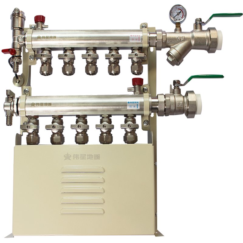 精品家装地热地暖分水器家用加厚双阀D型款大流量地暖管过滤球阀 - 图1