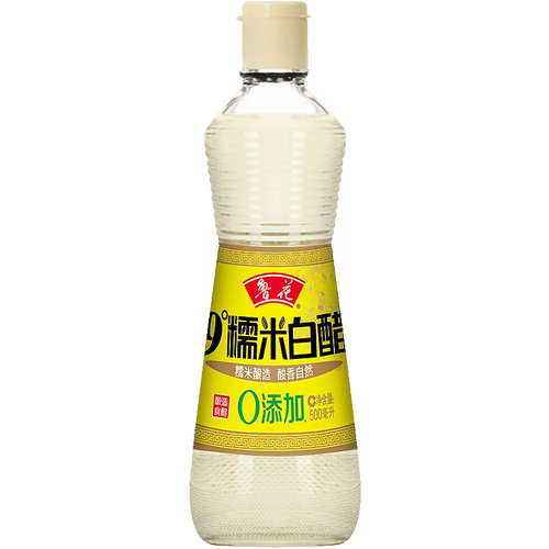 【鲁花直营】鲁花9°糯米白醋500ml*2糯米酿造 泡菜腌菜 凉拌点蘸 - 图0