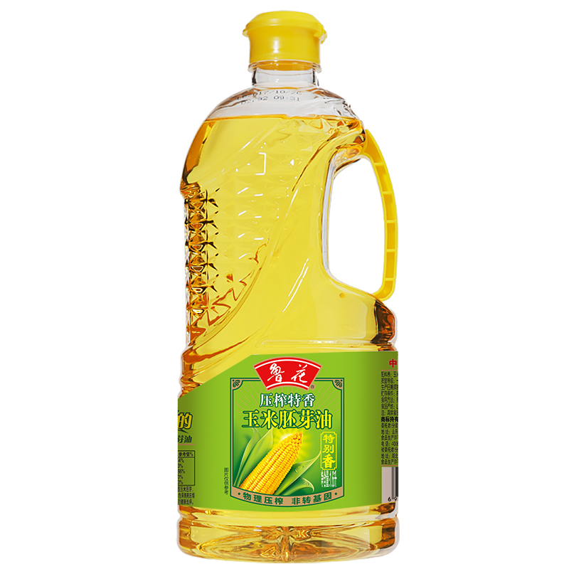 【鲁花直营】鲁花物理压榨玉米胚芽油1.6L*1非转基因 食品 食用油 - 图0