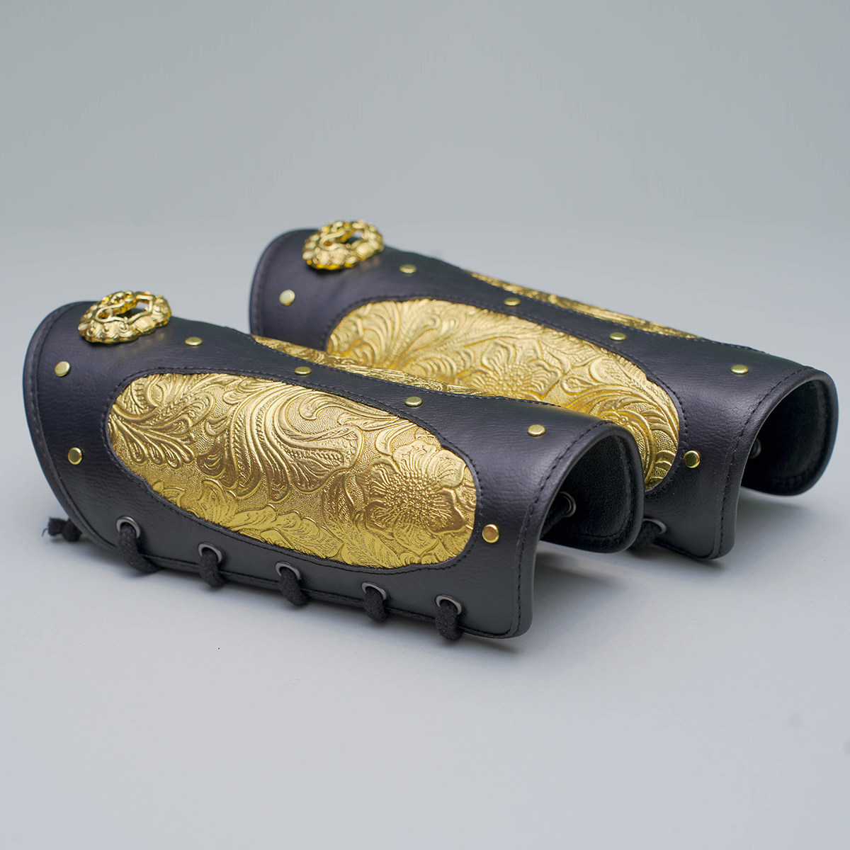 汉服护腕乌衣巷原创金色皮革护臂古风配饰飞鱼服圆领袍束袖,淘宝优惠券,粉丝福利购,淘宝优惠卷