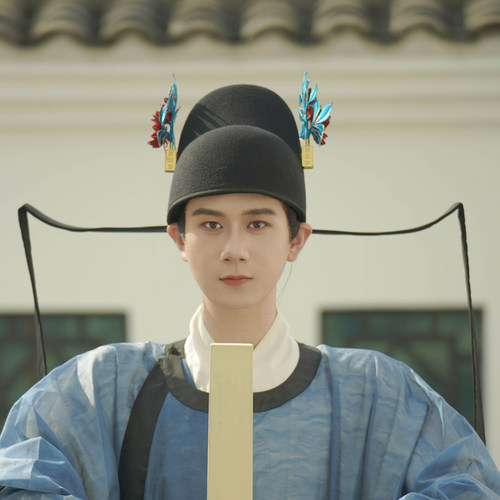 乌衣巷进士巾明制汉服帽子男簪花进士帽真丝缠花绒花进士及第冠帽 - 图1