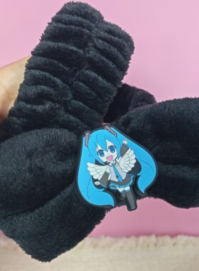 初音未来头带洗脸卡通发饰头带