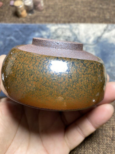 丞相龙窑柴烧建盏香炉口径9.4cm高4.1cm重量179g容量130cc - 图2