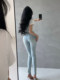 YoungGirlDay韩漫风高腰显瘦松紧腰弹力提臀丰胯裤小脚铅笔牛仔裤