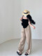 Pure Desire Sweet Girl High Waist Draped Casual Pants Floor-Mopping Trousers