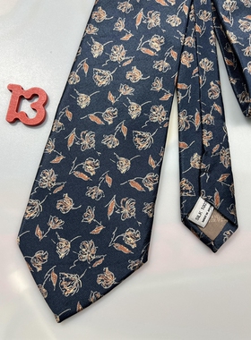 阿美咔叽蚕丝碎花领带dk休闲