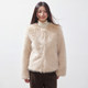 RPB BRAND fashionable retro eco-friendly fur all-in-one round neck short fur winter coat